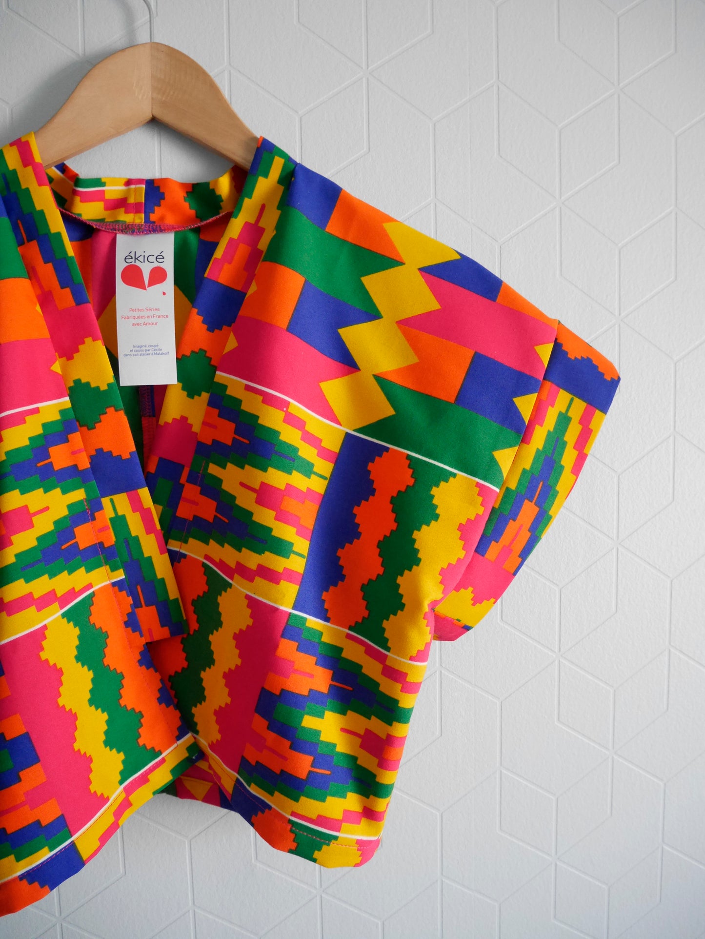 Le Kimono court "Kente"