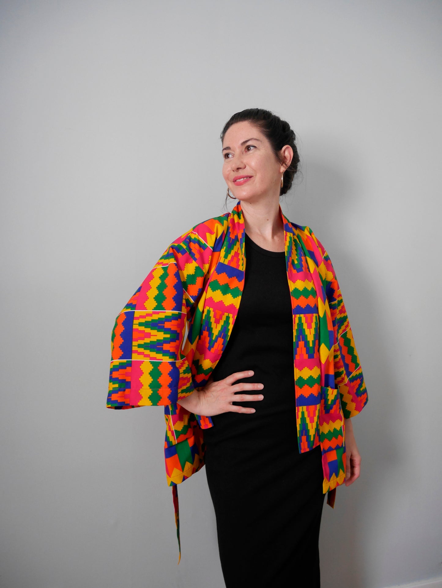 Kimono ceinturé "Kente"