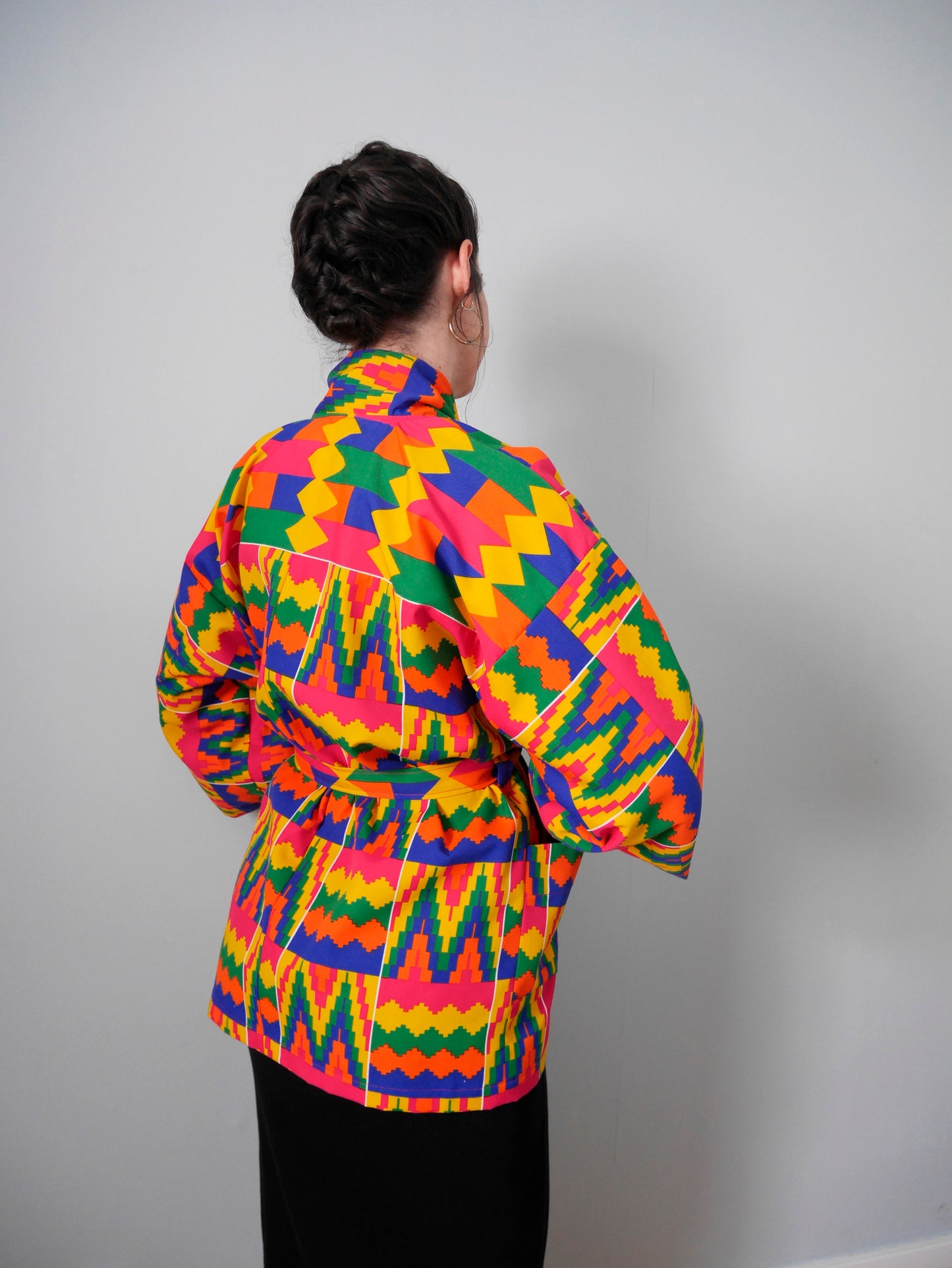 Kimono ceinturé "Kente"