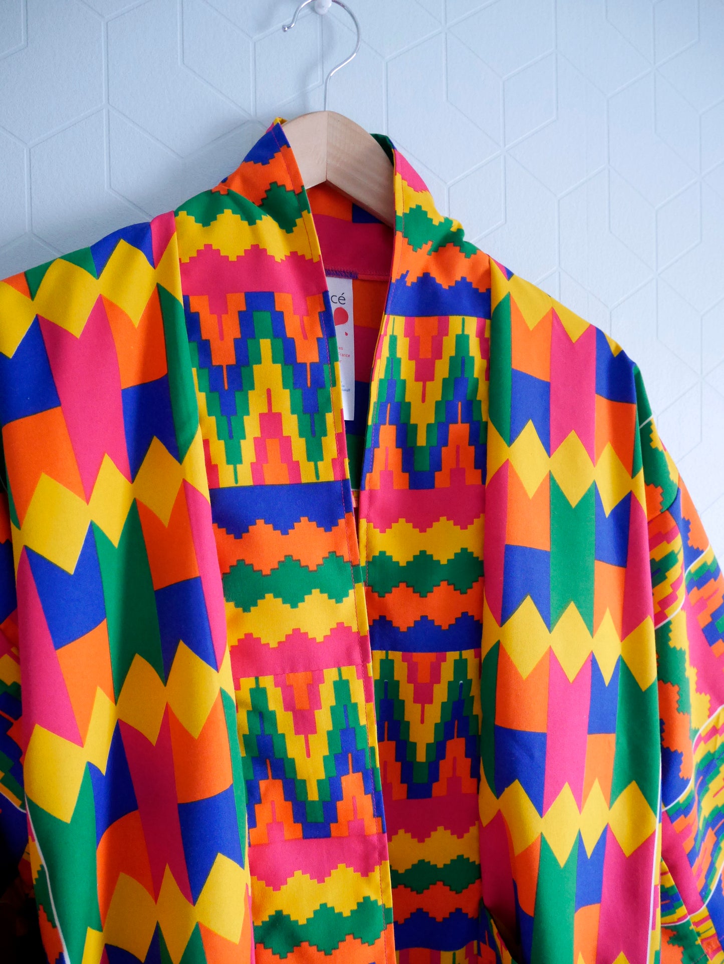 Kimono ceinturé "Kente"
