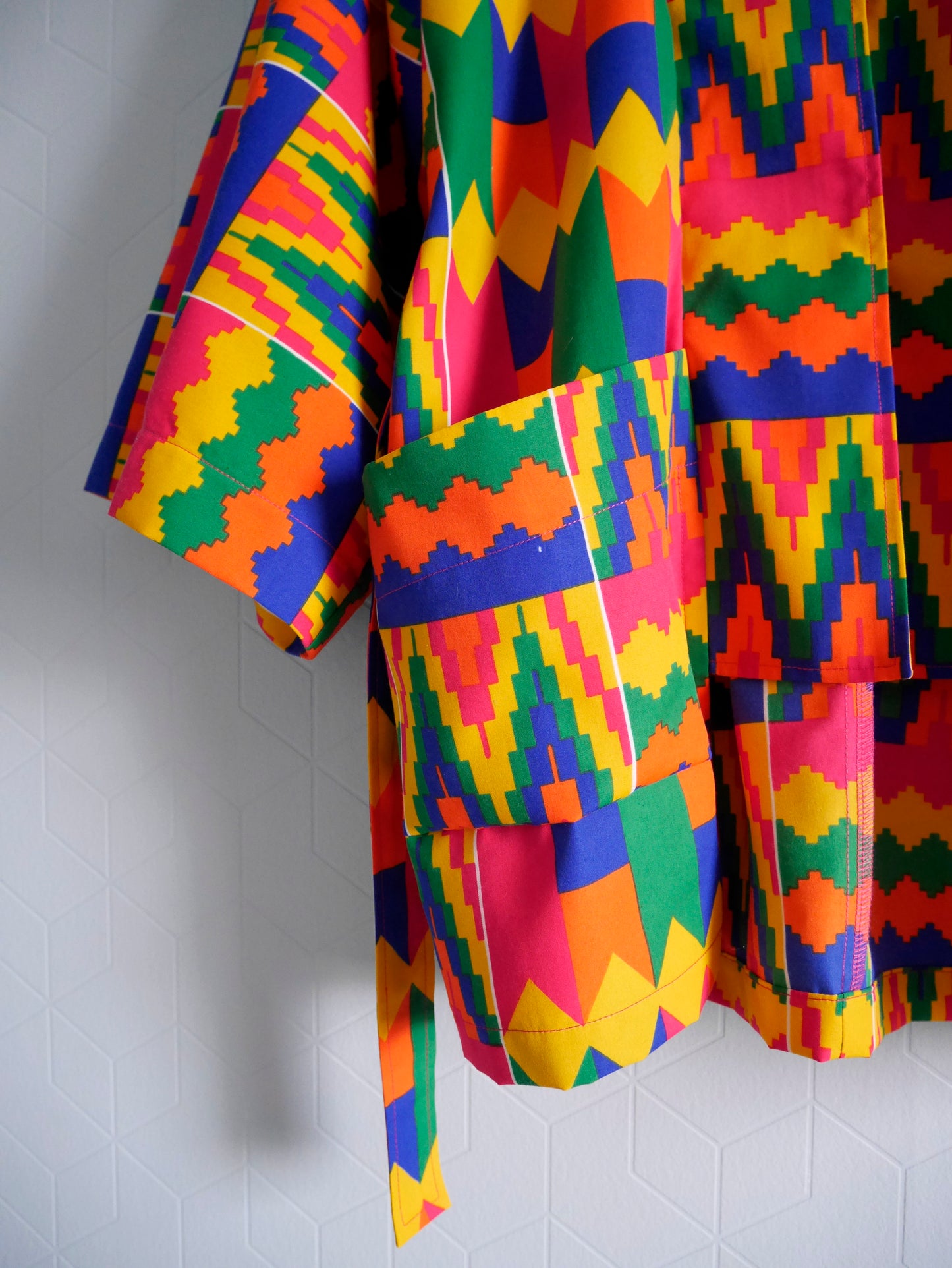 Kimono ceinturé "Kente"