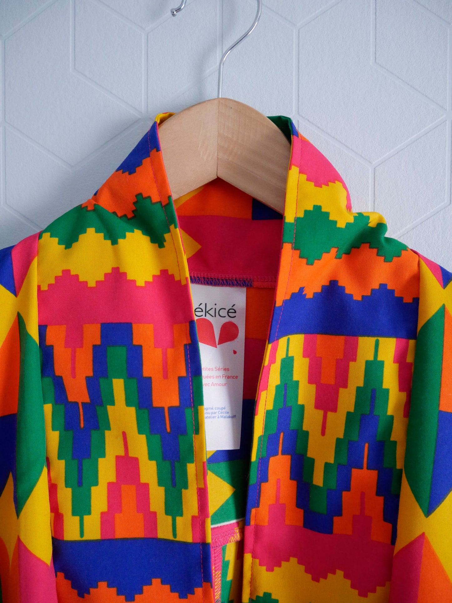 Kimono ceinturé "Kente"