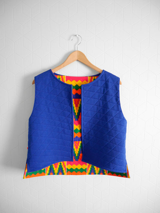 Le gilet sans manches "Kente"