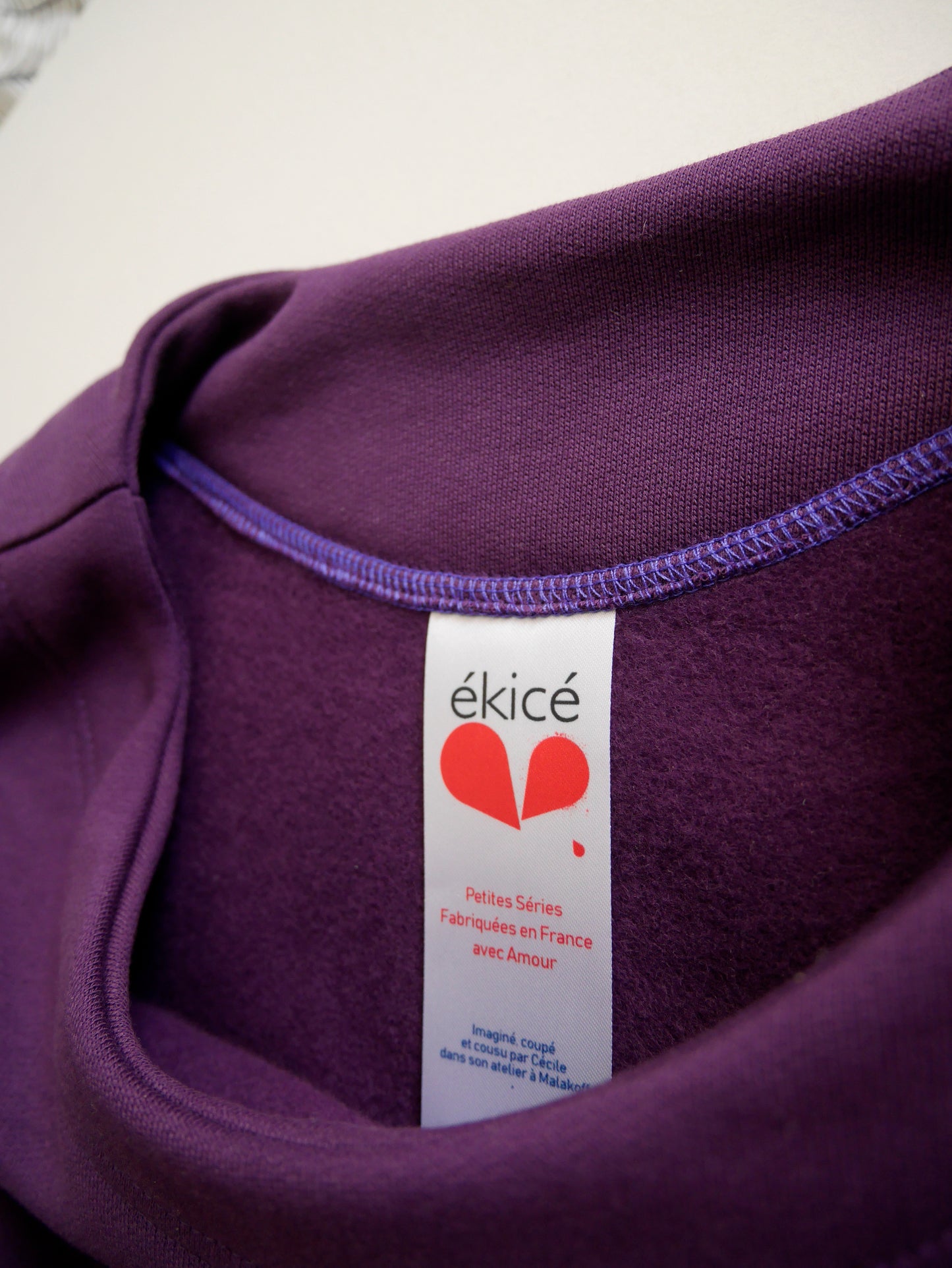 Le pull "Sweetie" violet • Coton BIO